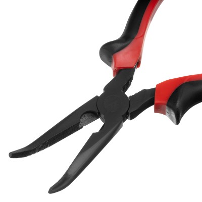 Длинногубцы изогнутые Black Nickel, 200 мм, двухкомпонентные рукоятки Matrix