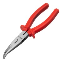 Длинногубцы изогнутые Econom, 200 мм, шлифованные, пластмассовые рукоятки Matrix Длинногубцы изогнутые Econom, 200 мм, шлифованные, пластмассовые рукоятки Matrix