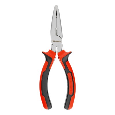 Длинногубцы изогнутые Nickel, 160 мм, никелированные, двухкомпонентные рукоятки Matrix