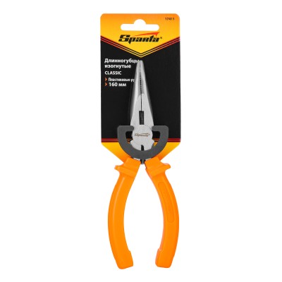 Длинногубцы изогнутые Classic, 160 мм, шлифованные, пластмассовые рукоятки Sparta Длинногубцы изогнутые Classic, 160 мм, шлифованные, пластмассовые рукоятки Sparta