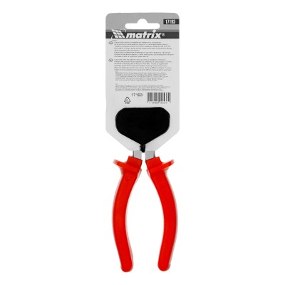 Длинногубцы прямые Econom, 180 мм, шлифованные, пластмассовые рукоятки Matrix Длинногубцы прямые Econom, 180 мм, шлифованные, пластмассовые рукоятки Matrix