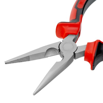 Длинногубцы прямые Nickel, 160 мм, никелированные, двухкомпонентные рукоятки Matrix