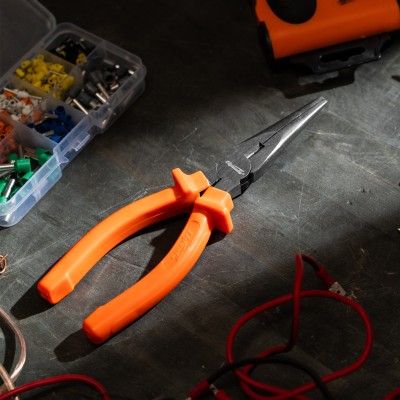 Длинногубцы прямые Classic, 180 мм, шлифованные, пластмассовые рукоятки Sparta