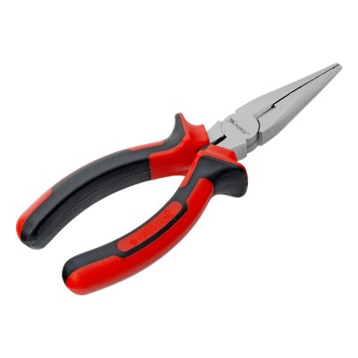 Длинногубцы прямые Nickel, 160 мм, никелированные, двухкомпонентные рукоятки Matrix