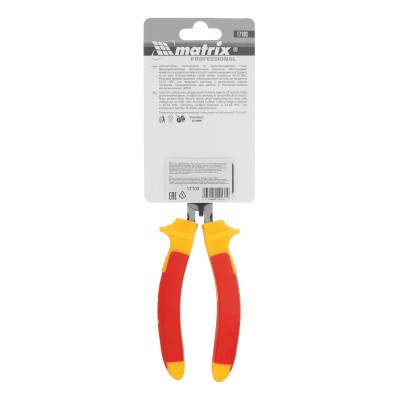 Длинногубцы прямые Insulated, 200 мм, двухкомпонентные рукоятки Matrix Professional Длинногубцы прямые Insulated, 200 мм, двухкомпонентные рукоятки Matrix Professional