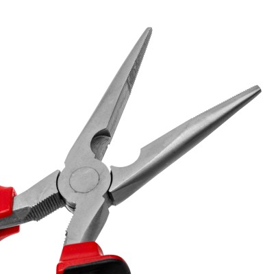 Длинногубцы прямые Nickel, 200 мм, никелированные, двухкомпонентные рукоятки Matrix