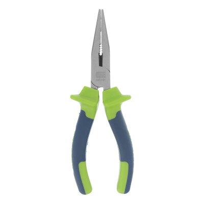 Длинногубцы прямые, 160 мм, двухкомпонентные рукоятки Сибртех