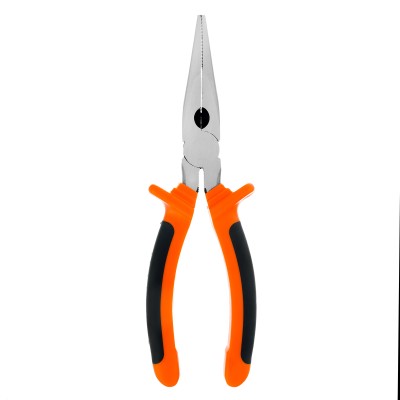 Длинногубцы прямые, Comfort, 200 мм, шлифованные, двухкомпонентные рукоятки Sparta