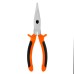 Длинногубцы прямые, Comfort, 200 мм, шлифованные, двухкомпонентные рукоятки Sparta