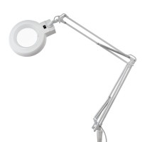 Лупа на струбцине круглая 8D с подсветкой, ø127мм, белая REXANT