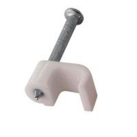 Крепеж кабеля плоский 4х2 мм, белый (20 шт/уп) REXANT Крепеж кабеля плоский 4х2 мм, белый (20 шт/уп) REXANT