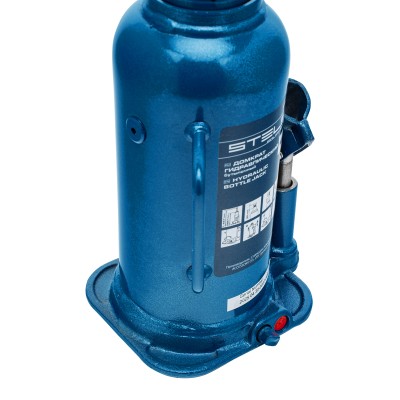 Домкрат гидравлический бутылочный, 16 т, h подъема 227-457 мм Stels Домкрат гидравлический бутылочный, 16 т, h подъема 227-457 мм Stels