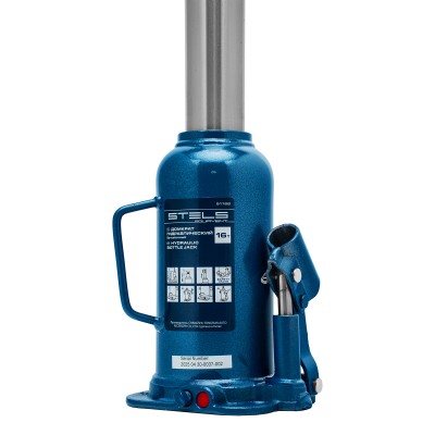 Домкрат гидравлический бутылочный, 16 т, h подъема 227-457 мм Stels Домкрат гидравлический бутылочный, 16 т, h подъема 227-457 мм Stels