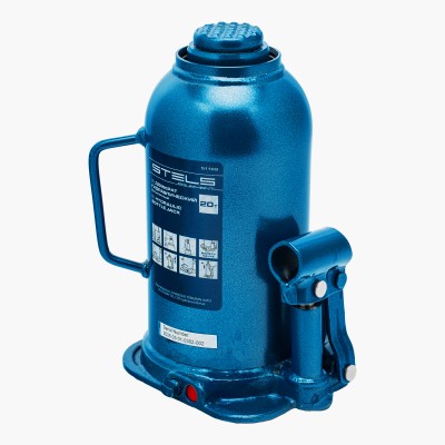 Домкрат гидравлический бутылочный, 20 т, h подъема 235-445 мм Stels Домкрат гидравлический бутылочный, 20 т, h подъема 235-445 мм Stels