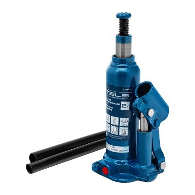 Домкрат гидравлический бутылочный, 2 т, h подъема 178-338 мм Stels