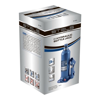 Домкрат гидравлический бутылочный, 3 т, h подъема 188-363 мм Stels