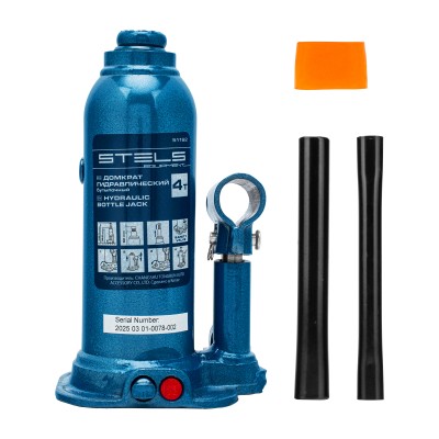 Домкрат гидравлический бутылочный, 4 т, h подъема 188-363 мм Stels Домкрат гидравлический бутылочный, 4 т, h подъема 188-363 мм Stels