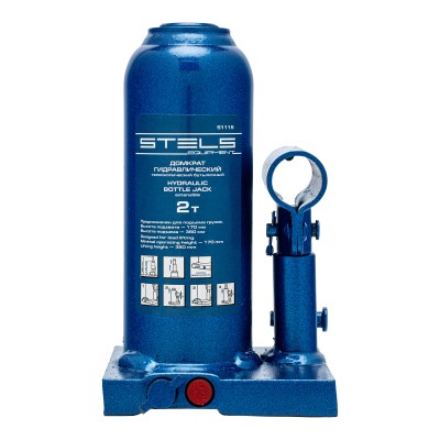 Домкрат гидравлический бутылочный телескопический, 2 т, H подъема 170-380 мм Stels