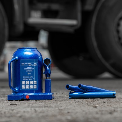 Домкрат гидравлический бутылочный телескопический, 8 т, H подъема 170-430 мм Stels