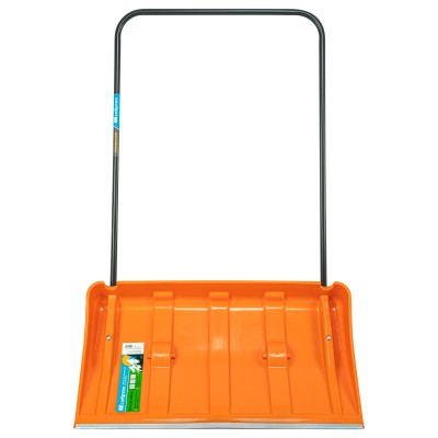 Движок для уборки снега пластиковый, 795х435х1280 мм, стальная рукоятка, усиленный Сибртех