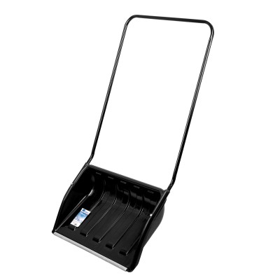 Движок для уборки снега пластиковый, 690х470х1420 мм, стальная рукоятка, Сибртех