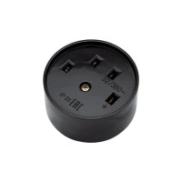 Розетка РШ для электрической плиты 32А, 380В, 3Р+РЕ (ОУ) черная REXANT