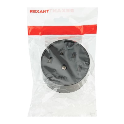 Розетка РШ для электрической плиты 32А, 380В, 3Р+РЕ (ОУ) черная REXANT
