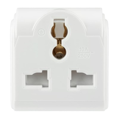 Адаптер сетевой (переходник) универсальный на Евро вилку F/C2 «Квадрат» 10А б/з белый REXANT Адаптер сетевой (переходник) универсальный на Евро вилку F/C2 «Квадрат» 10А б/з белый REXANT