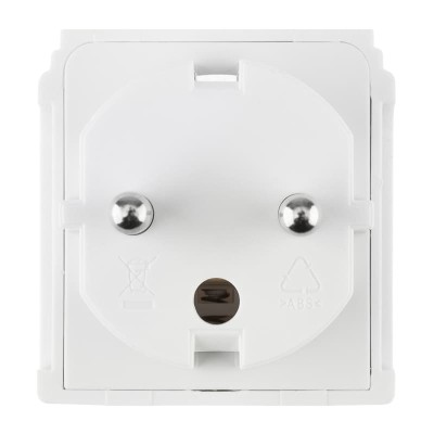 Адаптер сетевой (переходник) универсальный на Евро вилку F/C2 «Квадрат» 10А б/з белый REXANT Адаптер сетевой (переходник) универсальный на Евро вилку F/C2 «Квадрат» 10А б/з белый REXANT