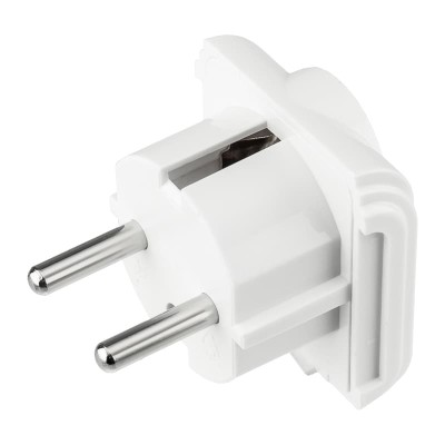 Адаптер сетевой (переходник) универсальный на Евро вилку F/C2 «Квадрат» 10А б/з белый REXANT