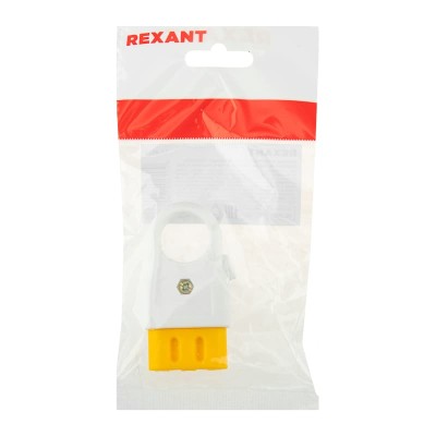 Розетка разборная без з/к 6А плоская белая REXANT