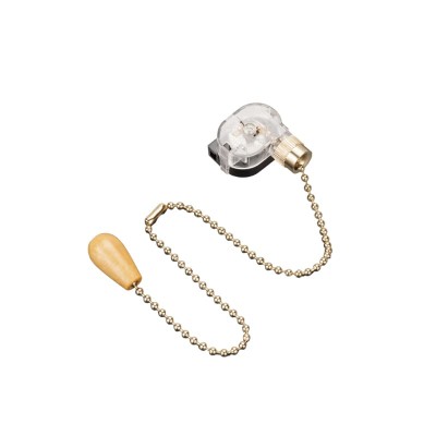 Выключатель для настенного светильника c деревянным наконечником «Gold», индивидуальная упаковка, 1 шт. REXANT