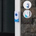 Беспроводной дверной звонок RX-4 с двумя кнопками вызова 32 мелодии 100м IP44 (белый/синий) REXANT