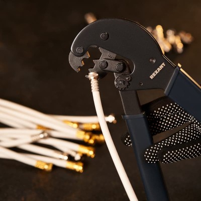 Кримпер HT-106-E для обжима F и BNC разъемов типа RG-58, RG-6, RG-11, RG-213 REXANT