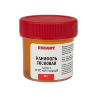 Канифоль сосновая, флюс НЕЙТРАЛЬНЫЙ, марка А, 20г, банка REXANT Канифоль сосновая, флюс НЕЙТРАЛЬНЫЙ, марка А, 20г, банка REXANT