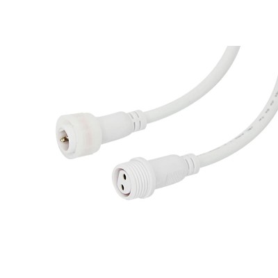 Соединительный кабель (2pin) герметичный (IP67) 2х1,0мм²  белый  REXANT