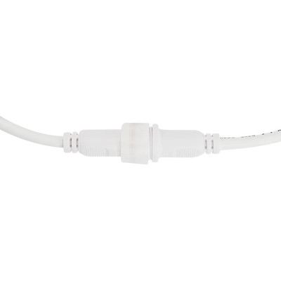 Соединительный кабель (2pin) герметичный (IP67) 2х1,0мм²  белый  REXANT