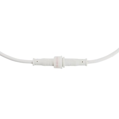 Соединительный кабель (2pin) герметичный (IP67) 2х0.35 мм² белый REXANT