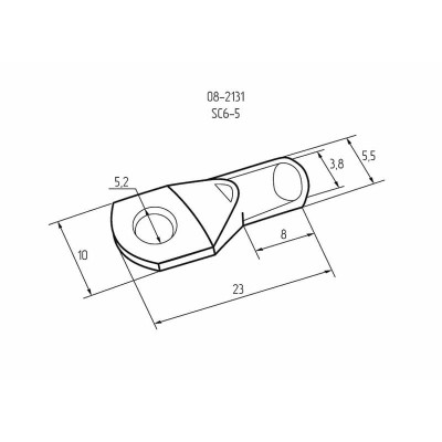 Наконечник кольцевой REXANT НК, ø5.2 мм, 6 мм², ТМЛ (DIN) 6-5