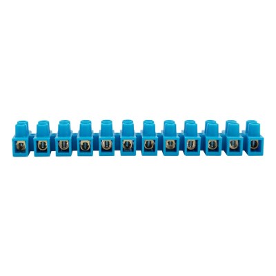 Клеммная винтовая колодка KВ-10 4-10, ток 10 A, полипропилен синий REXANT (10 шт./уп.)