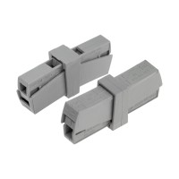 Строительно-монтажная клемма СМК 224-201 для светильника на гибкие проводники (0,2-2,5)/(0,14-2,5) мм² серая (50 шт./уп.) REXANT