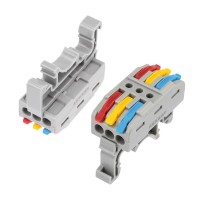 Клемма СМК 222-423D проходная 3-полюсная, с креплением на DIN-рейку (0,08-4 мм²) серая (50 шт./уп.) REXANT Клемма СМК 222-423D проходная 3-полюсная, с креплением на DIN-рейку (0,08-4 мм²) серая (50 шт./уп.) REXANT