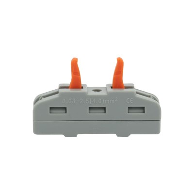 Клемма СМК 222-421 проходная 1 полюс (0,08-4 мм²), серая (5 шт./уп.) REXANT