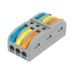 Клемма СМК 222-423 проходная 3 полюса (0,08-4 мм²), серая (5 шт./уп.) REXANT