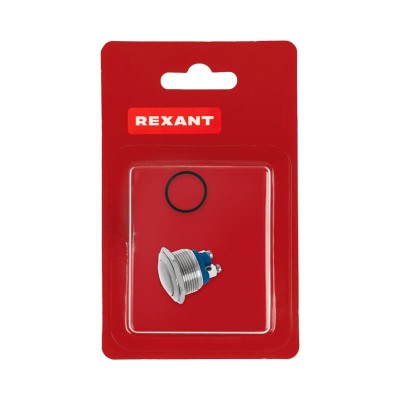 Кнопка антивандальная Ø19 Б/Фикс (2с винт) OFF-(ON) сфера (PBS-28В, A19-A2) REXANT (в упак. 1шт.)