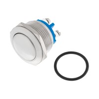 Кнопка антивандальная Ø19 Б/Фикс (2с винт) OFF-(ON) сфера (PBS-28В, A19-A2) REXANT (в упак. 1шт.)