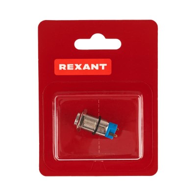 Кнопка антивандальная Ø12 Б/Фикс (2с) OFF-(ON) выпуклая (A12-B2) REXANT (в упак. 1шт.)