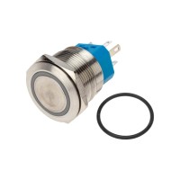 Кнопка антивандальная Ø22 250В Б/Фикс (5с) OFF-(ON) / ON-(OFF) подсв/зеленая REXANT Кнопка антивандальная Ø22 250В Б/Фикс (5с) OFF-(ON) / ON-(OFF) подсв/зеленая REXANT