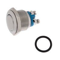 Кнопка антивандальная Ø16 Б/Фикс (2c винт) OFF-(ON) сфера (A16-A2) REXANT (в упак. 1шт.)