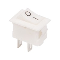 Выключатель клавишный 250В 3А (2с) ON-OFF белый Micro REXANT